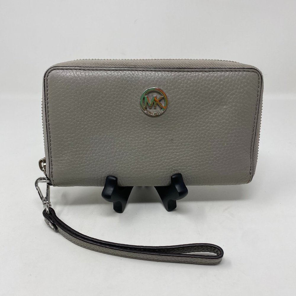 Michael Kors Pebble Soft Leather Zip Around Long Wristlet Wallet